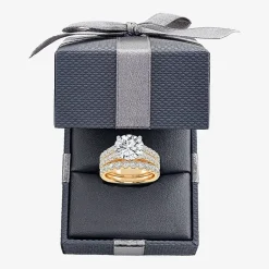Signature By Modern Bride (H-I / Si1-Si2) Womens 5 CT. T.W. Lab Grown White Diamond 14K Gold Round Bridal Set