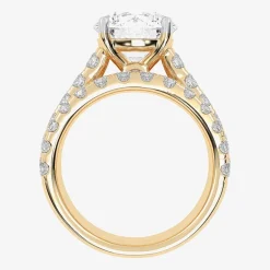 Signature By Modern Bride (H-I / Si1-Si2) Womens 5 CT. T.W. Lab Grown White Diamond 14K Gold Round Bridal Set