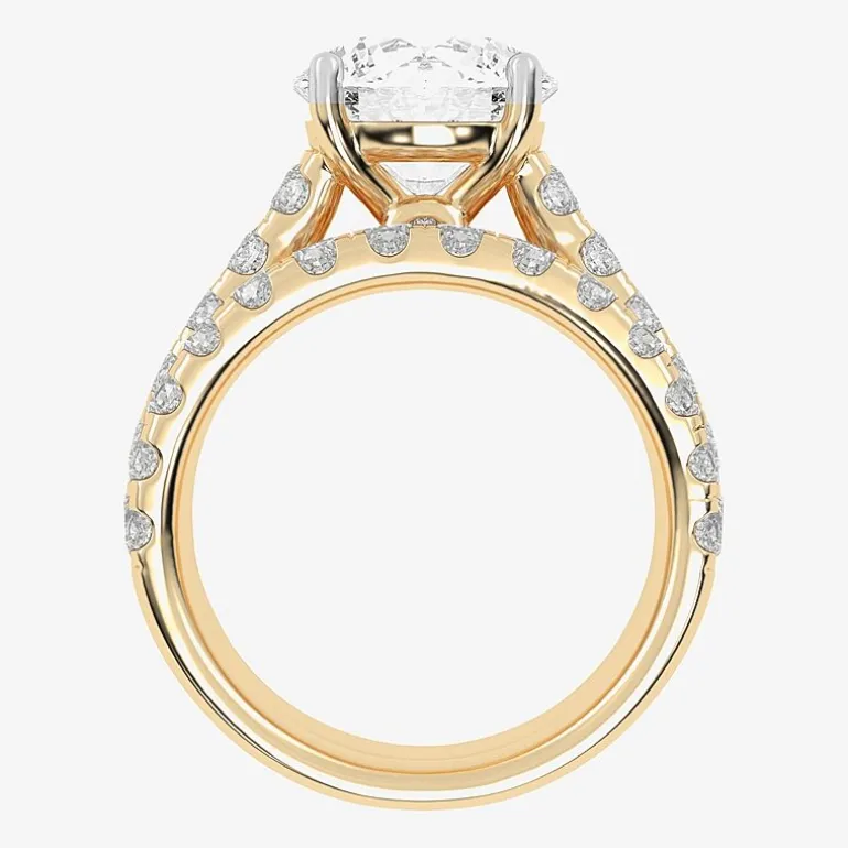 Signature By Modern Bride (H-I / Si1-Si2) Womens 5 CT. T.W. Lab Grown White Diamond 14K Gold Round Bridal Set