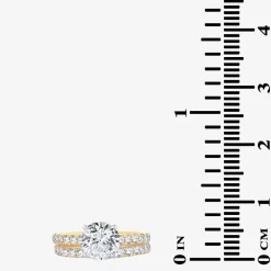 Signature By Modern Bride (H-I / Si1-Si2) Womens 2 CT. T.W. Lab Grown White Diamond 14K Gold Round Bridal Set