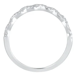 Signature By Modern Bride Womens 1/5 CT. Natural White Diamond 10K Gold Wedding Band