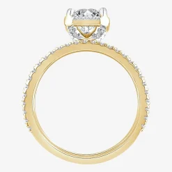 Signature By Modern Bride Womens 2 CT. T.W. Lab Grown White Diamond 10K or 14K Gold Side Stone Bridal Set