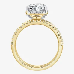 Signature By Modern Bride Womens 2 CT. T.W. Lab Grown White Diamond 10K or 14K Gold Pear Side Stone Bridal Set