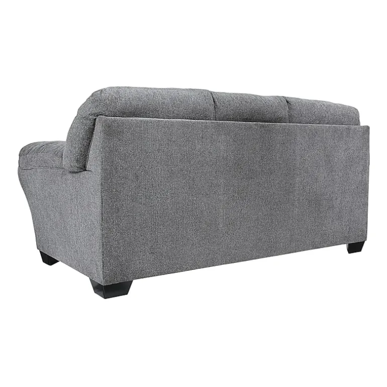 Signature Design by Ashley® Aldin Pad-Arm Sofa in Pewter Gray
