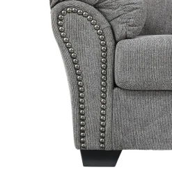 Signature Design by Ashley® Aldin Pad-Arm Sofa in Pewter Gray