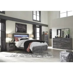 Signature Design by Ashley Baystorm 1-Drawer Nightstand in Dark Gray