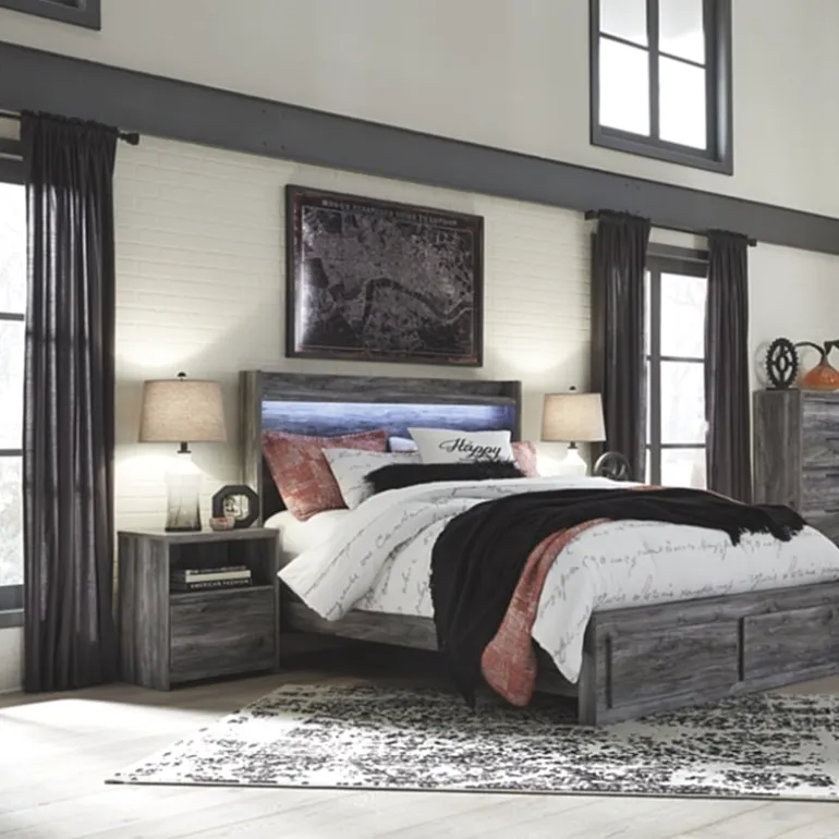 Signature Design by Ashley Baystorm 1-Drawer Nightstand in Dark Gray