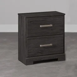 Signature Design by Ashley Belachime 2-Drawer Nightstand in Charcoal
