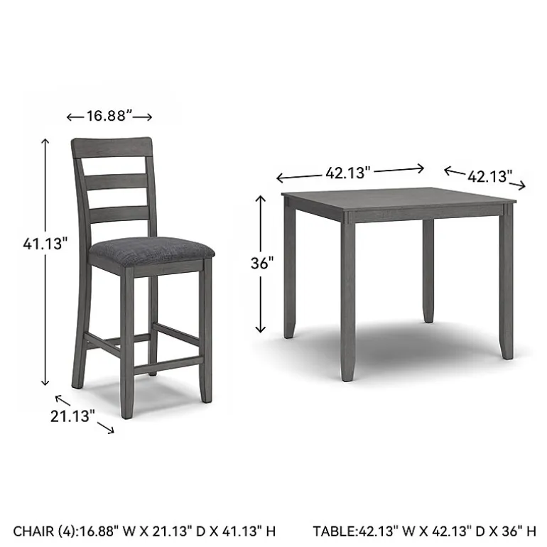 Signature Design by Ashley® Brisben 5-pc. Counter Height Square Dining Set