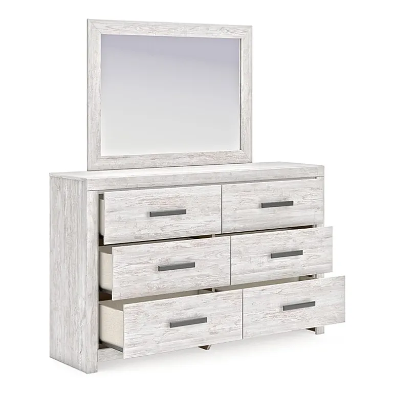 Signature Design by Ashley Chicksaw 6-Drawer Dresser and Mirror