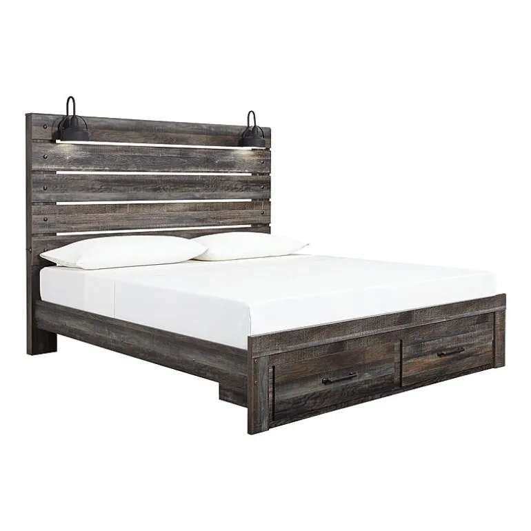 Signature Design by Ashley® Drystan Panel Bed with 2-Storage Drawers
