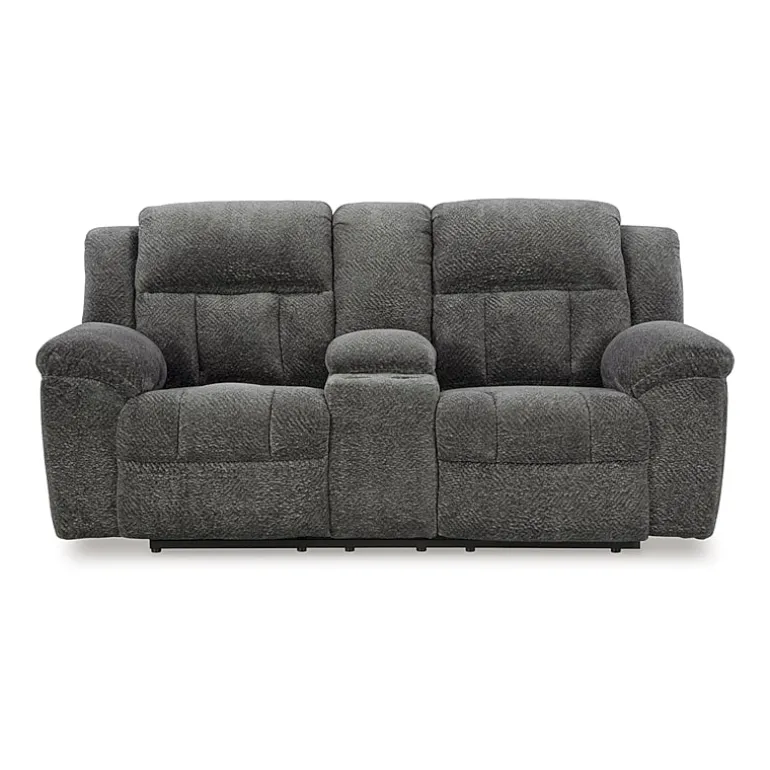 Signature Design by Ashley® Frohn Pad-Arm Motion Upholstered Reclining Loveseat