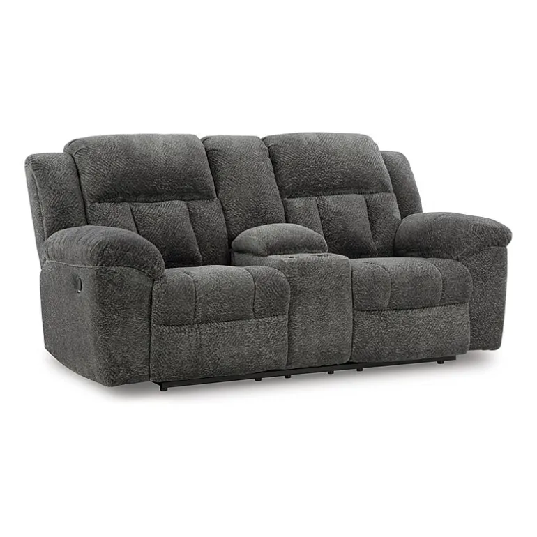 Signature Design by Ashley® Frohn Pad-Arm Motion Upholstered Reclining Loveseat