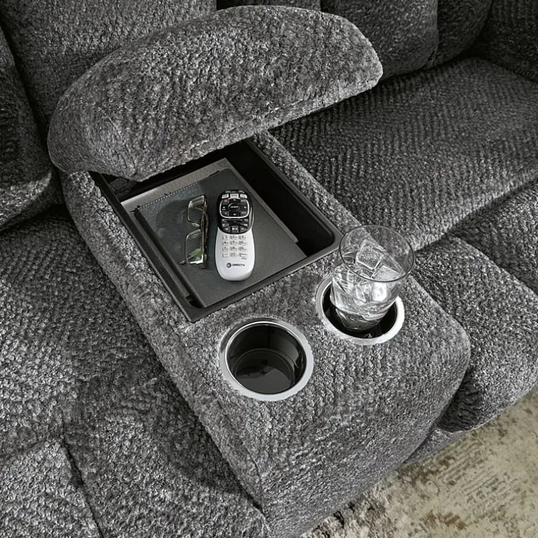 Signature Design by Ashley® Frohn Pad-Arm Motion Upholstered Reclining Loveseat