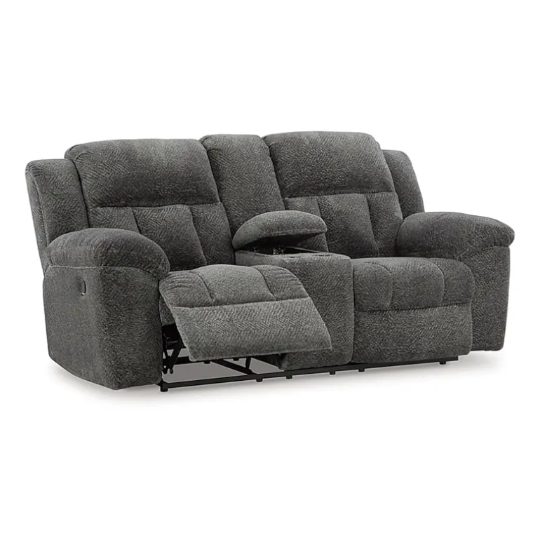 Signature Design by Ashley® Frohn Pad-Arm Motion Upholstered Reclining Loveseat
