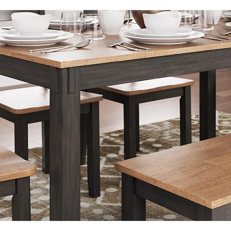 Signature Design by Ashley Getty Dining Table and 4 Chairs and Bench