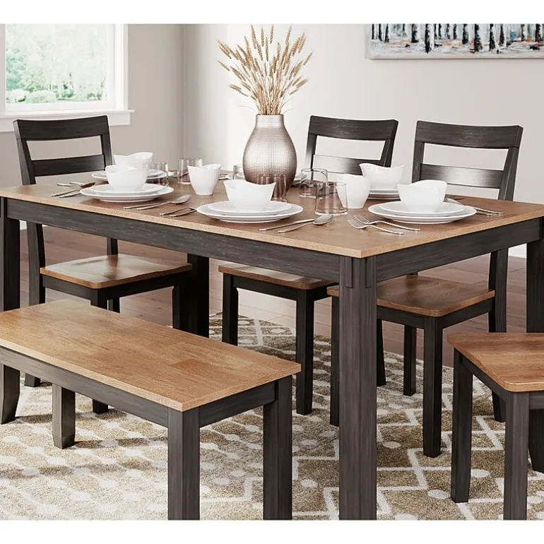 Signature Design by Ashley Getty Dining Table and 4 Chairs and Bench