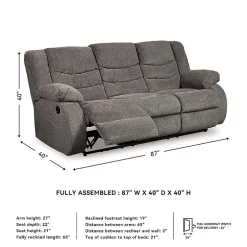 Signature Design by Ashley® Henderson Pad-Arm Reclining Sofa