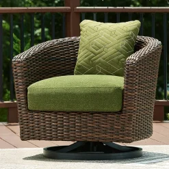 Signature Design by Ashley Hoquiam Outdoor Swivel Lounge Chair with Cushion