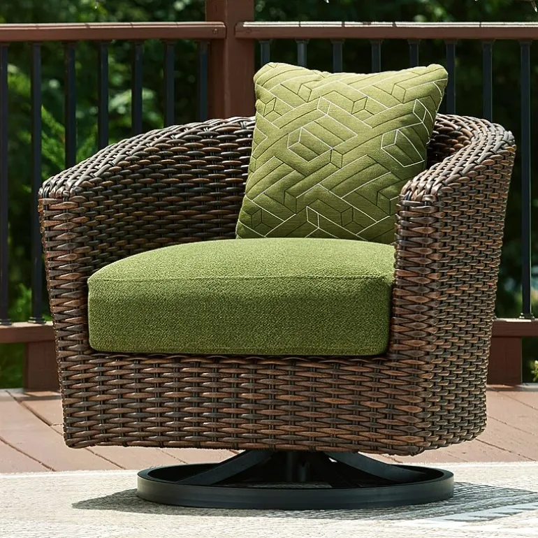 Signature Design by Ashley Hoquiam Outdoor Swivel Lounge Chair with Cushion