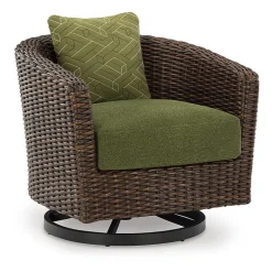 Signature Design by Ashley Hoquiam Outdoor Swivel Lounge Chair with Cushion