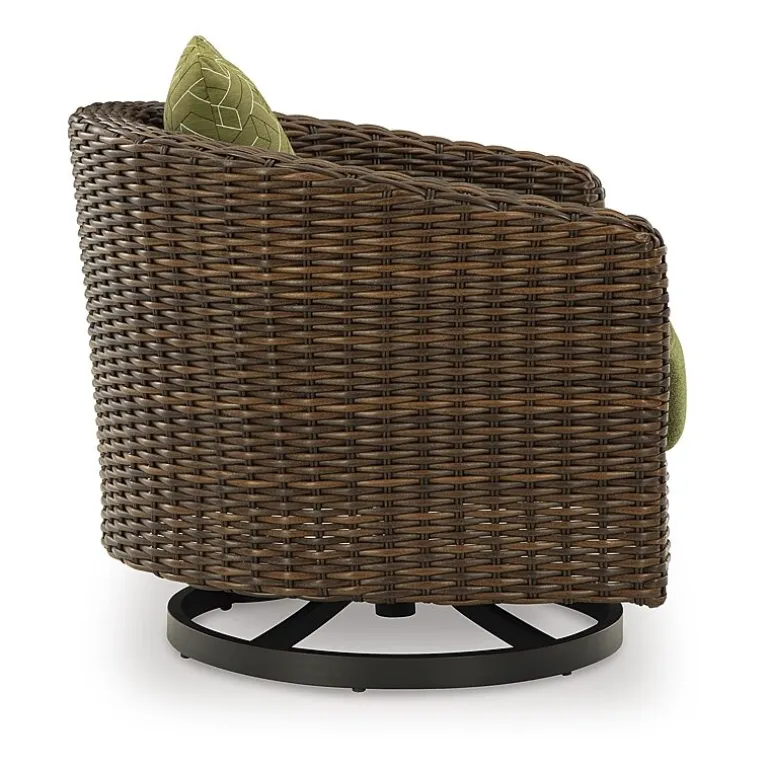 Signature Design by Ashley Hoquiam Outdoor Swivel Lounge Chair with Cushion