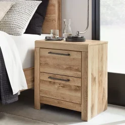 Signature Design by Ashley Hyanna Nightstand in Tan Brown