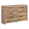 Signature Design by Ashley Hyanna 6-Drawer Dresser in Tan Brown