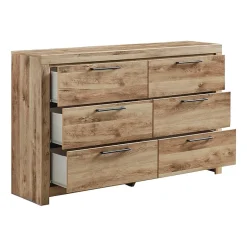 Signature Design by Ashley Hyanna 6-Drawer Dresser in Tan Brown