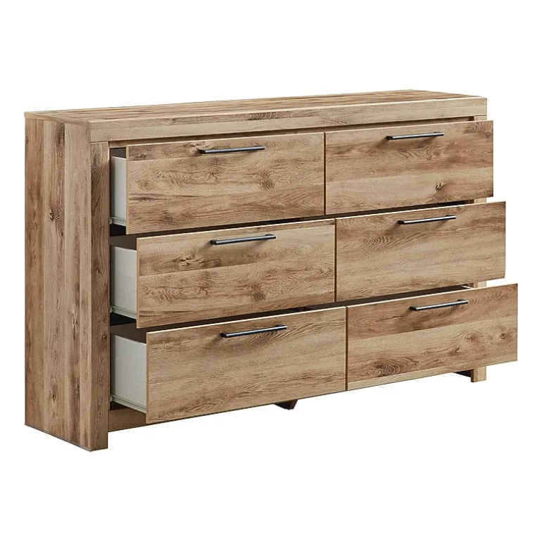 Signature Design by Ashley Hyanna 6-Drawer Dresser in Tan Brown