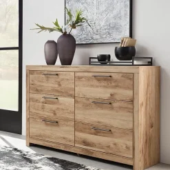Signature Design by Ashley Hyanna 6-Drawer Dresser in Tan Brown