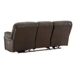 Signature Design By Ashley Leesworth Dual Power Leather Reclining Sofa
