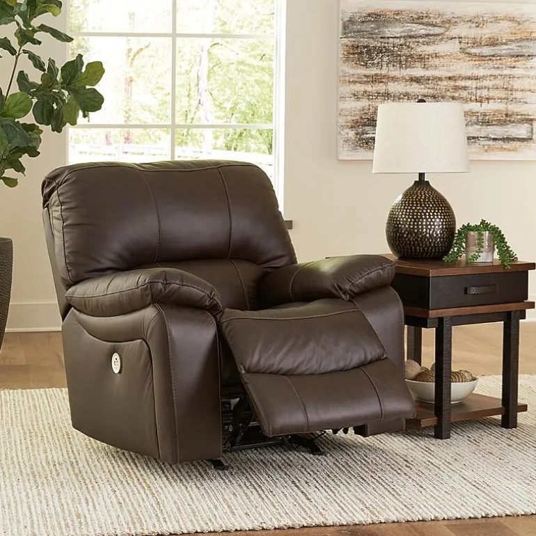 Signature Design By Ashley® Leesworth Power Leather Recliner