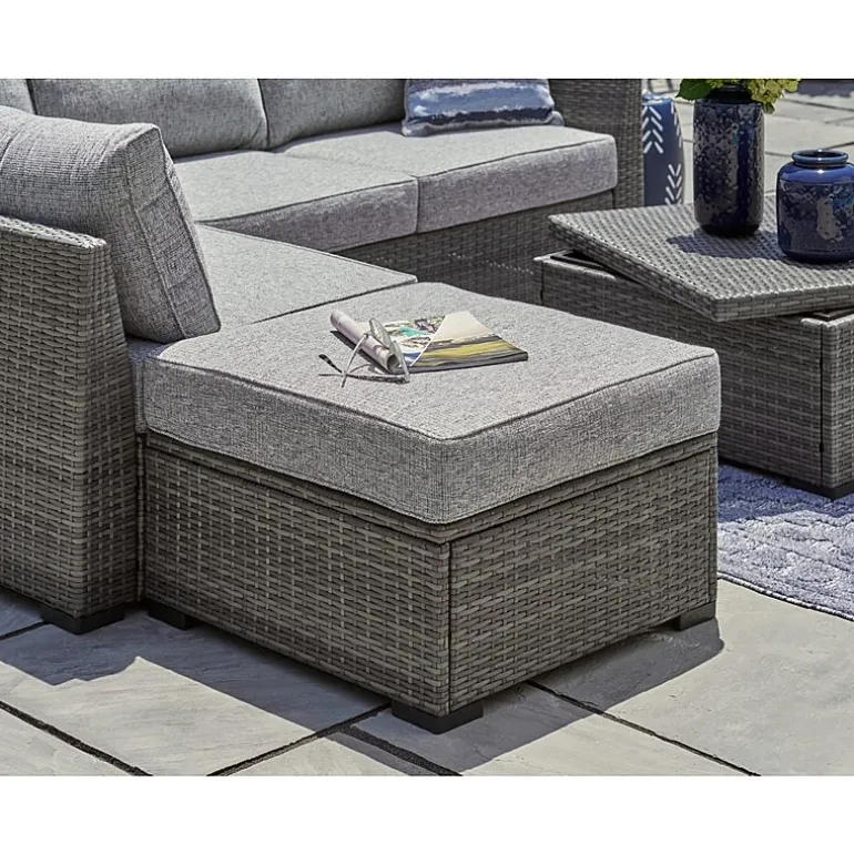 Signature Design by Ashley® Petal Road 4-pc. Outdoor Loveseat Sectional Ottoman Table Set