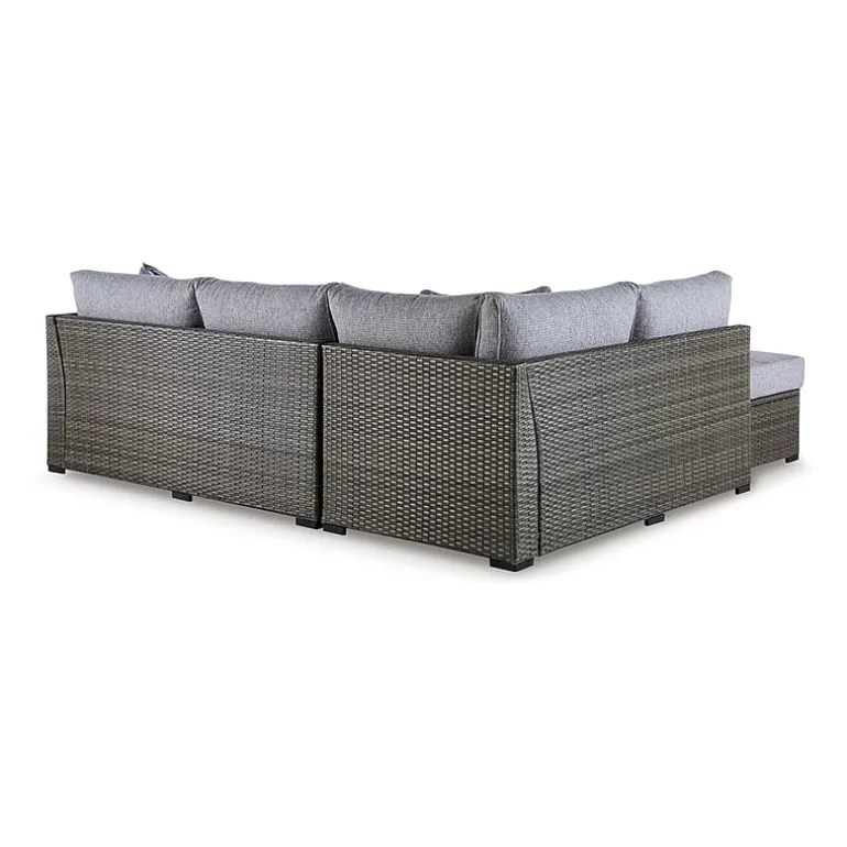 Signature Design by Ashley® Petal Road 4-pc. Outdoor Loveseat Sectional Ottoman Table Set