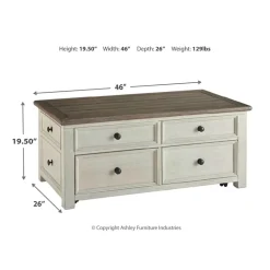 Signature Design by Ashley® Roanoke 4-Drawer Lift-Top Coffee Table
