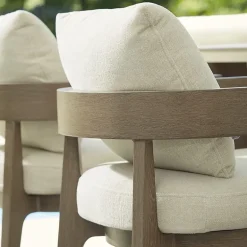 Signature Design by Ashley Severn Outdoor Dining Arm Chair with Cushion (Set of 2)