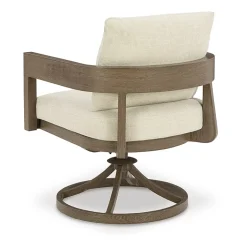 Signature Design by Ashley Severn Outdoor Swivel Dining Chair with Cushion (Set of 2)