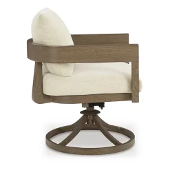 Signature Design by Ashley Severn Outdoor Swivel Dining Chair with Cushion (Set of 2)
