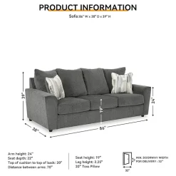 Signature Design by Ashley® Stairatt 3-pc. Track-Arm Sofa