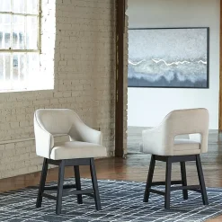 Signature Design by Ashley® Tallenger 2-pc. Counter Height Upholstered Swivel Bar Stool