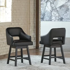 Signature Design by Ashley® Tallenger 2-pc. Counter Height Upholstered Swivel Bar Stool