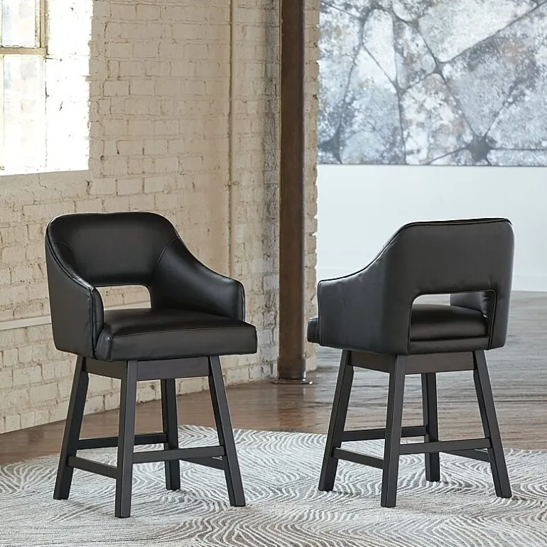 Signature Design by Ashley® Tallenger 2-pc. Counter Height Upholstered Swivel Bar Stool