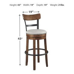 Signature Design by Ashley® Valebeck Bar Height Swivel Bar Stool