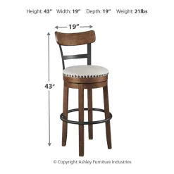Signature Design by Ashley® Valebeck Bar Height  Swivel Bar Stool