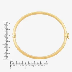 Silver Addiction Womens 14K Gold Over Silver Round Bangle Bracelet