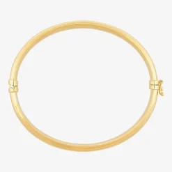 Silver Addiction Womens 14K Gold Over Silver Round Bangle Bracelet