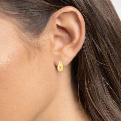 Silver Reflections 14K Gold Over Brass 20mm Stud Earrings