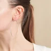 Silver Reflections Pure Silver Over Brass Hoop Earrings