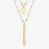 Silver Reflections Womens 14K Gold Over Brass 30 Inch Pendant Necklace